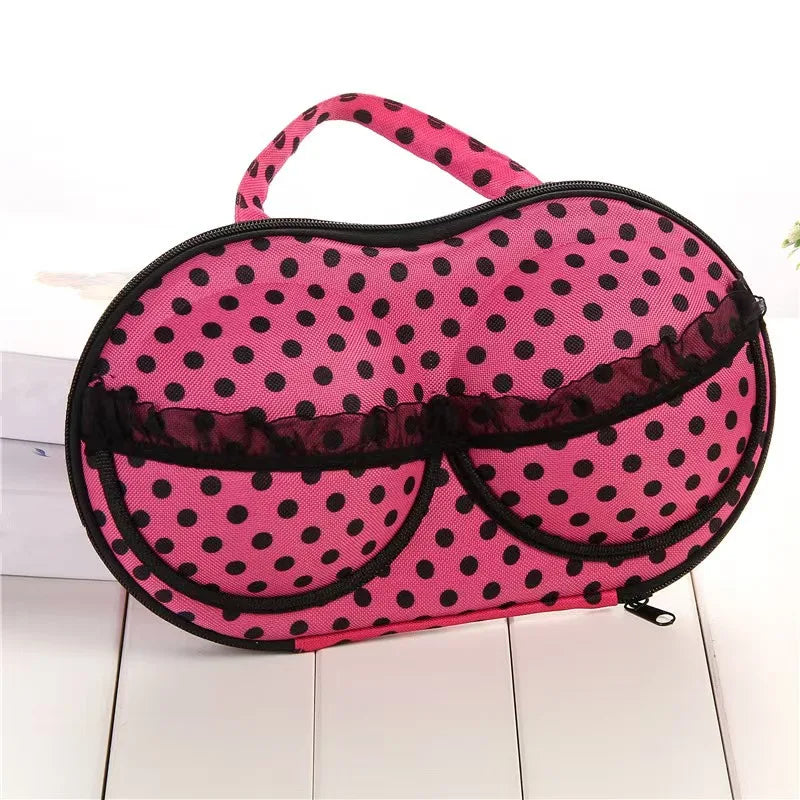 Hard Shell Bra Storage Box Portable Travel Lingerie Organizer Anti-deformation Underwear Bag with Zipper and Handle