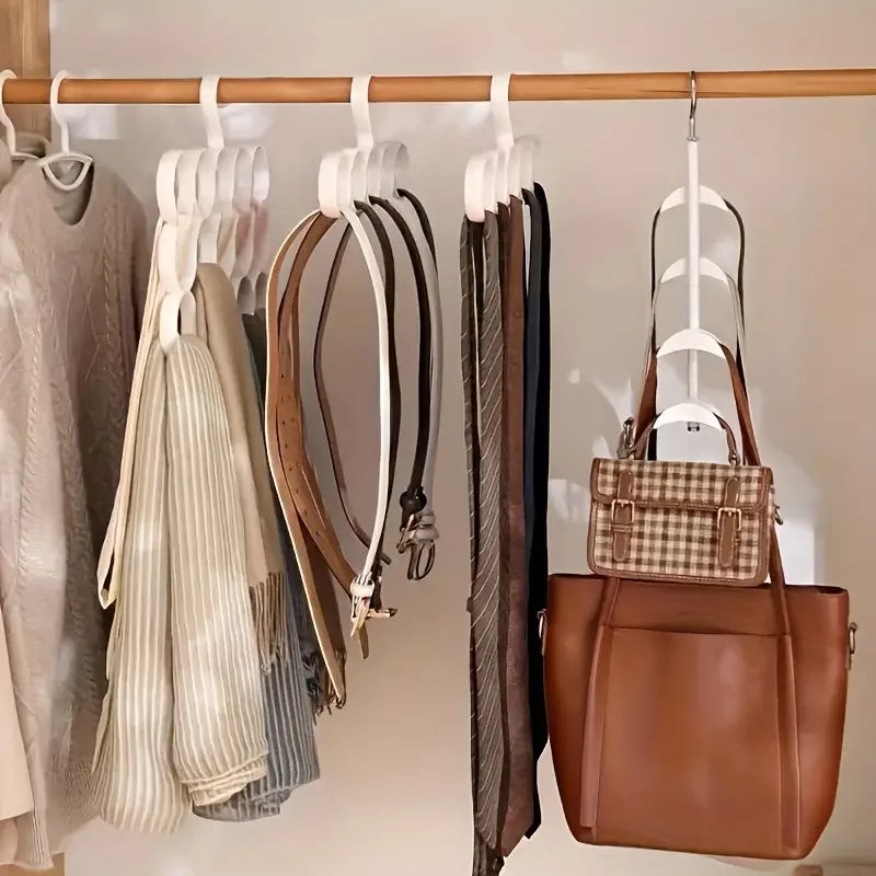 360 Degree Arched Hanger Hook Durable Bag Rack Holder Home Storage Closet Hat Silk Scarf Shawls Purse Handbag Wall Shelf