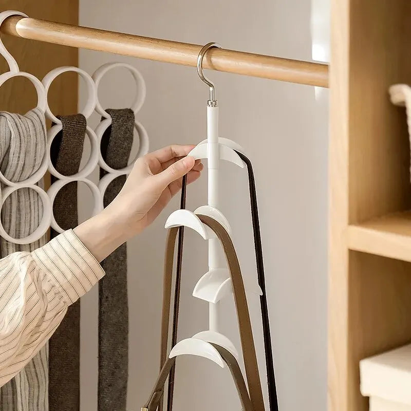 360 Degree Arched Hanger Hook Durable Bag Rack Holder Home Storage Closet Hat Silk Scarf Shawls Purse Handbag Wall Shelf
