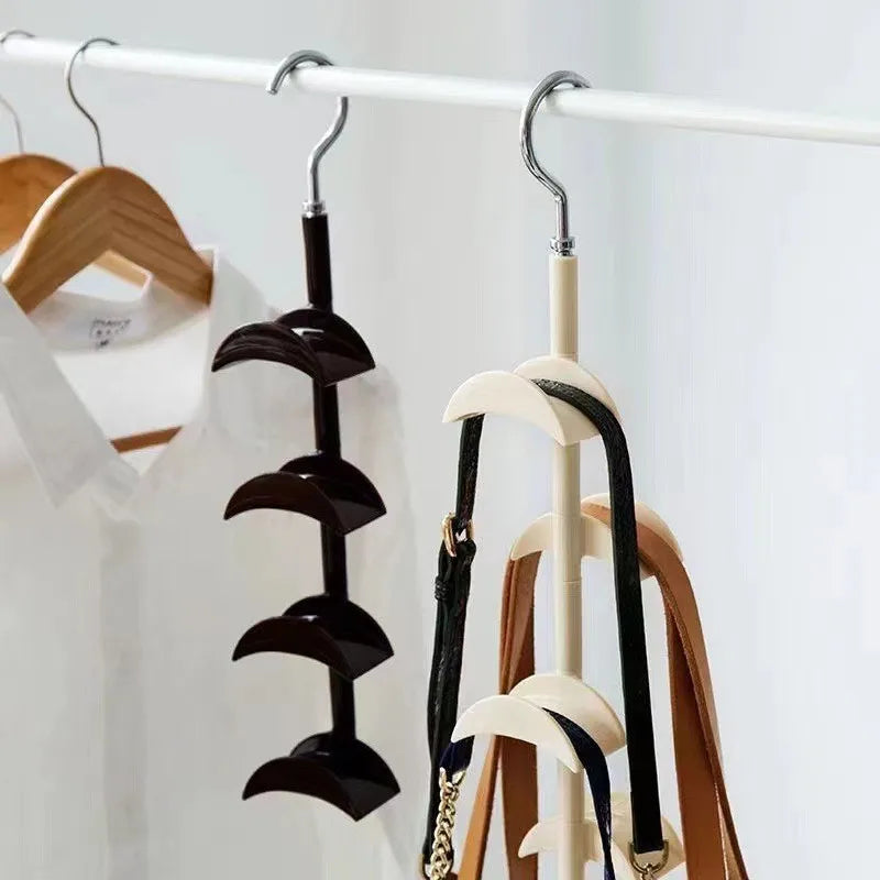360 Degree Arched Hanger Hook Durable Bag Rack Holder Home Storage Closet Hat Silk Scarf Shawls Purse Handbag Wall Shelf